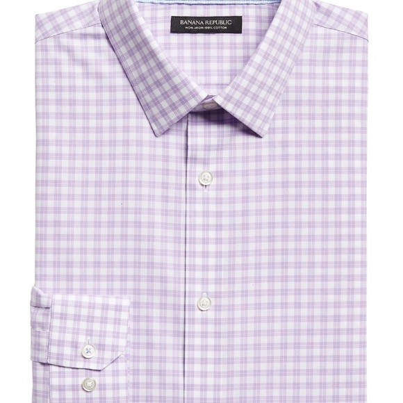Banana Republic Mens Purple Dress Shirt - Picture 1 of 5